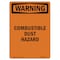 Signmission OSHA WARNING Sign, Combustible Dust Hazard, 14in X 10in Decal, 10" W, 14" L, Portrait OS-WS-D-1014-V-13035 - alternate 1